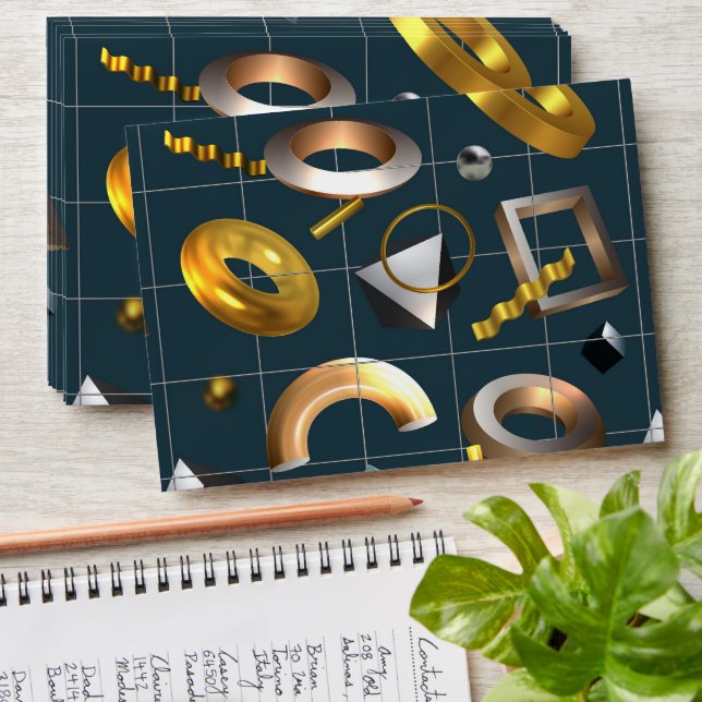 3D Geometric Pattern Envelope (Stacked)