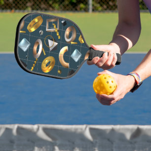 3D Geometric Pattern Pickleball Paddle