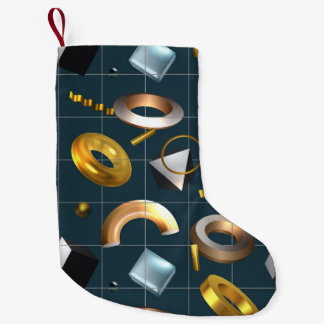 3D Geometric Pattern Small Christmas Stocking