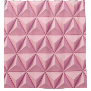 3D geometric triangles: minimalistic background. Shower Curtain
