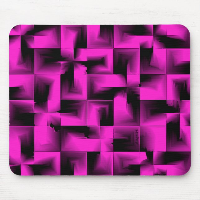 3D Geometrics - Shocking Pink AH2009 Mouse Pad (Front)