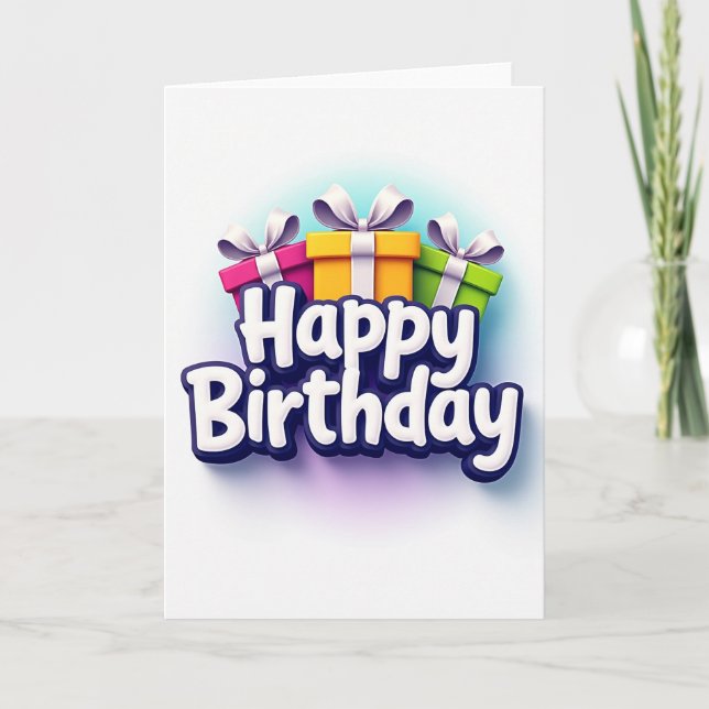 3D Gifts Celebration Card (Front)