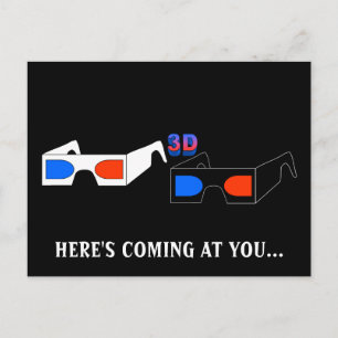 3D Glasses Postcard