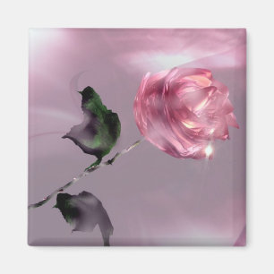 3D Glistening Rose Magnet