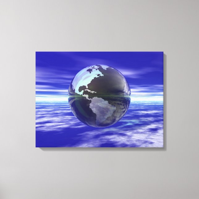 3D Globe 11 Canvas Print (Front)