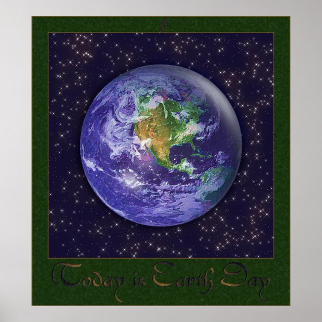 3D Globe Earth Day Poster (Front)