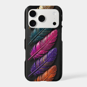3D Glossy Gold Teal Magenta Purple iPhone Case