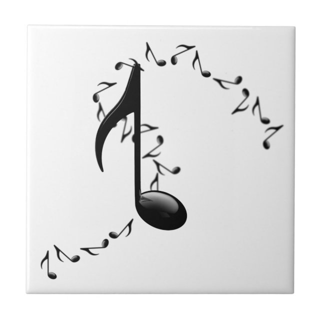 3D Glossy Music Note Tile (Front)