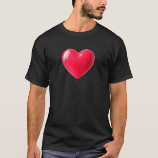 3D Glossy Red Heart T-Shirt