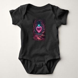 3d Glowing Heart Deep Inside Baby Bodysuit