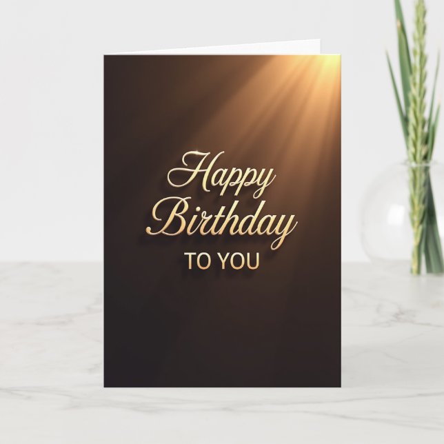 3D Gold Celebration Card (Front)