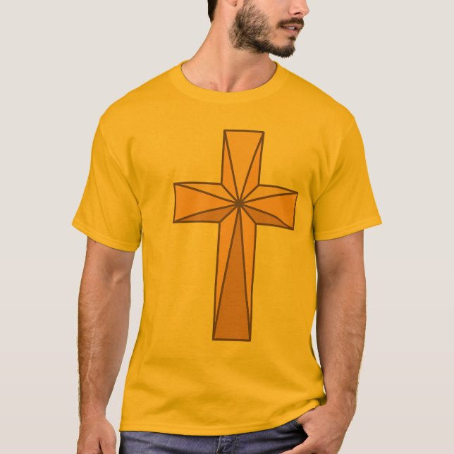 3D Gold Cross - Mens' Short Sleeve Shirt (Front)