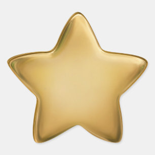 3D Gold Foil Seal Award Achievement Medal Star
