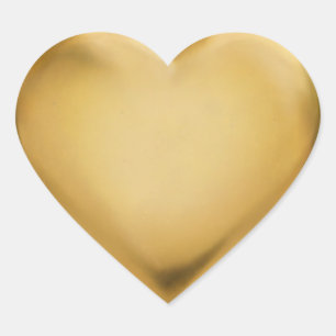 3D Gold Foil Seal Heart Excellence Award Medal