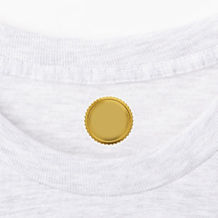 3D Gold Foil Seal Starburst Excellence Award Medal