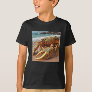 3d Gold Lobster Sticker  T-Shirt