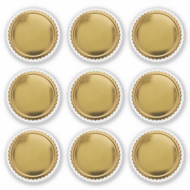 3D Gold Seals Foil Notary Embosser Starburst x9 (Front)