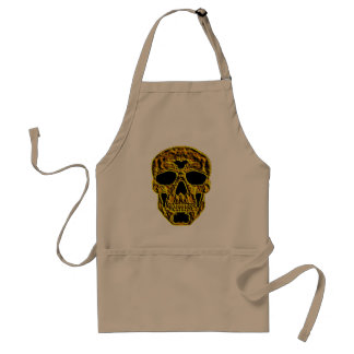 3D Gold Skull Standard Apron