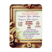 3D Golden Floral Botanical Frame