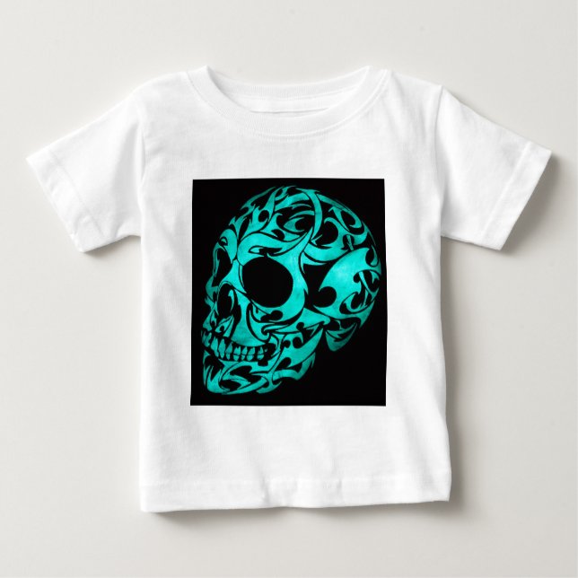3D gothic skull Baby T-Shirt (Front)