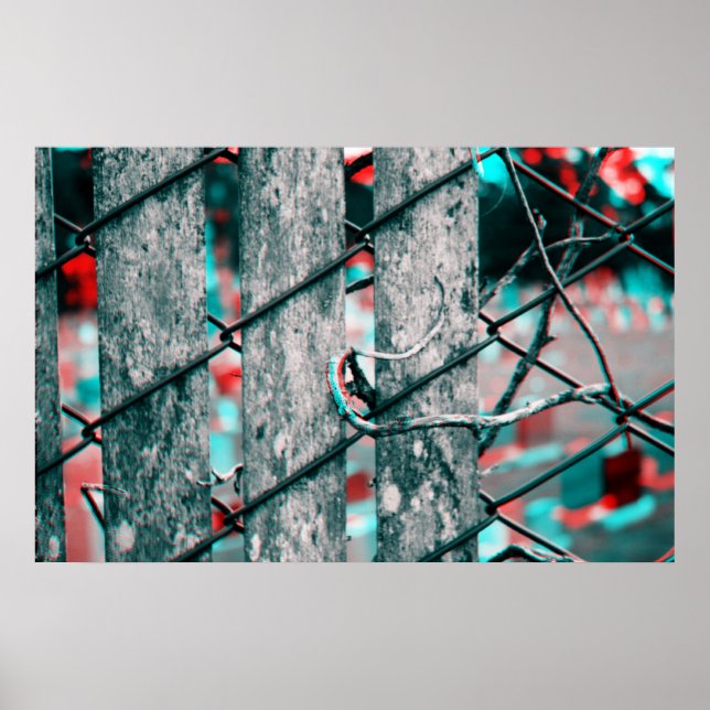 3D Graveyard Fence Poster (Front)