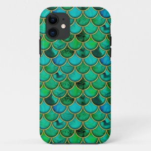 3d green scales with gold Case-Mate iPhone case