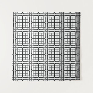 3D grey geometric abstract pattern background.3d b Tapestry