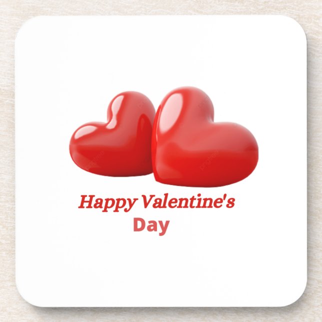 3D Heart Design  Coaster (Front)