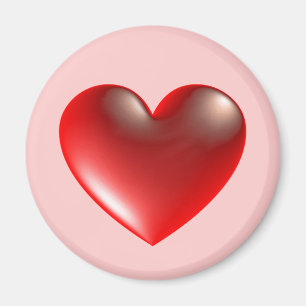 3d Heart / Glass Magnet