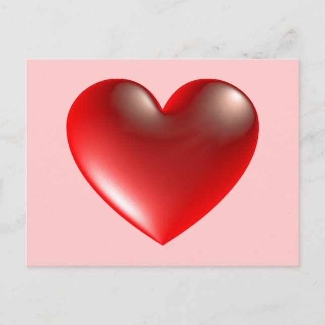 3d Heart / Glass Postcard (Front)