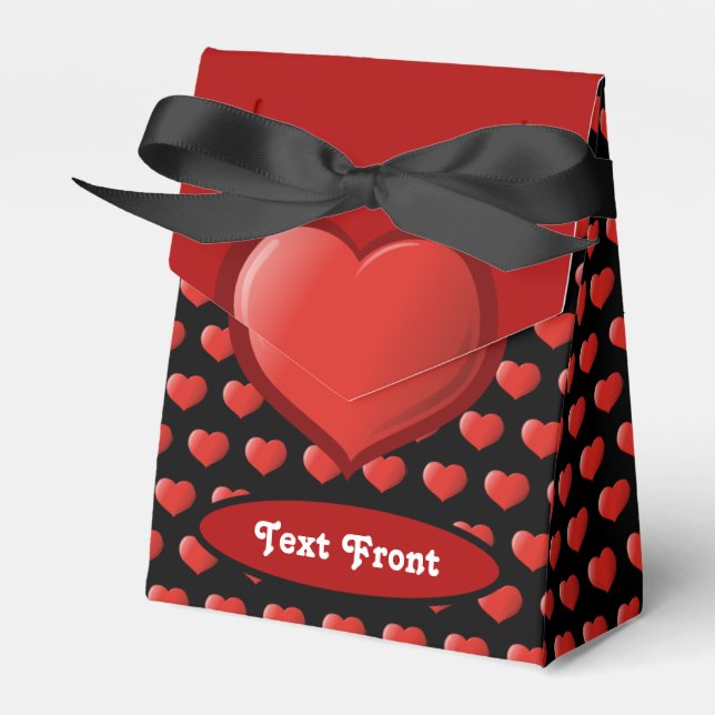 3D Heart Icon Favour Box (Front Side)