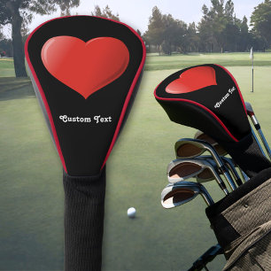 3D Heart Icon Golf Head Cover