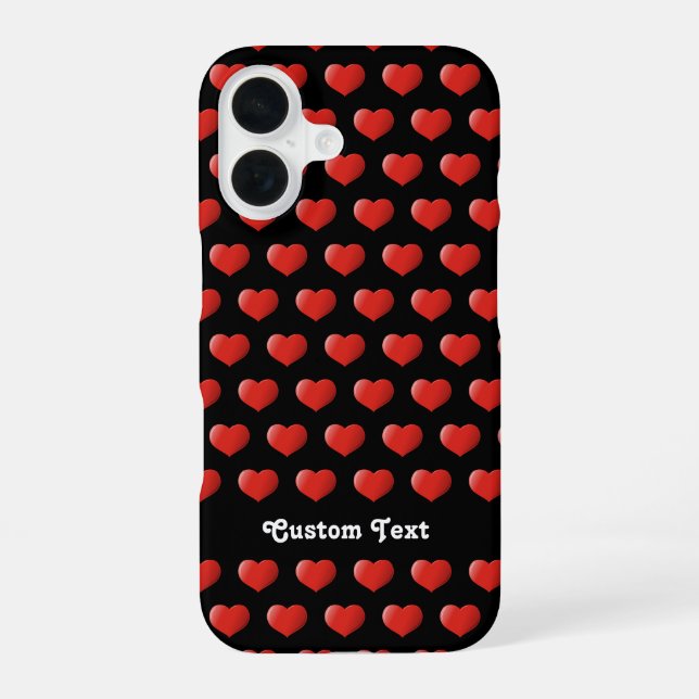 3D Heart Icon iPhone 16 Case (Back)