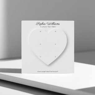 3D heart minimalist 3 pair studs display card