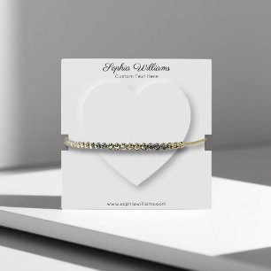3D heart minimalist bracelet display card