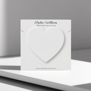 3D heart minimalist necklace display card