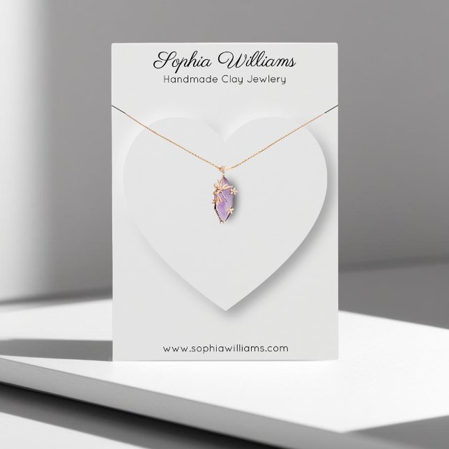 3D heart minimalist necklace display card (Creator Uploaded)