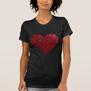 3D Hearts Valentines Day graphic T-Shirt