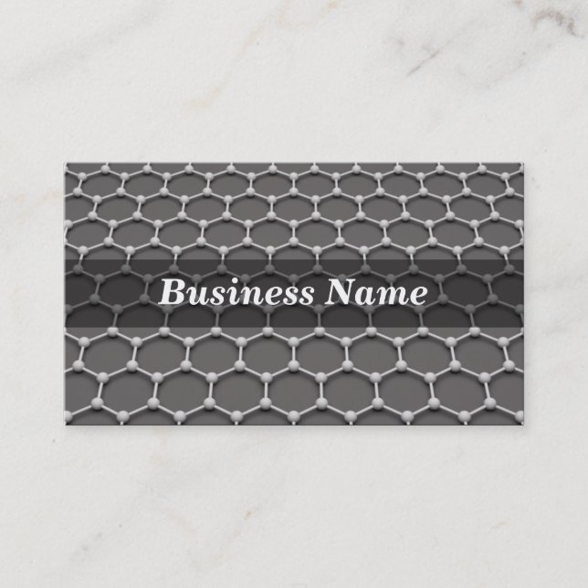 3D Honeycomb Molecular Structure Business Card (Front)