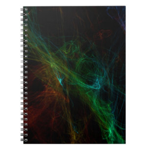 3d illustration of energy and emotion of colour. M Notebook