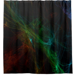 3d illustration of energy and emotion of colour. M Shower Curtain