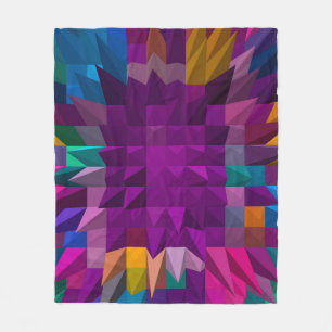 3D illustration or 3D rendering Mosaic colour patt Fleece Blanket