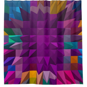3D illustration or 3D rendering Mosaic colour patt Shower Curtain