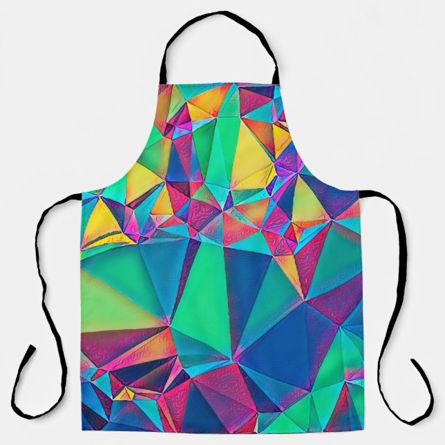 3D illustration. Trendy abstract background. Colou Apron (Front)