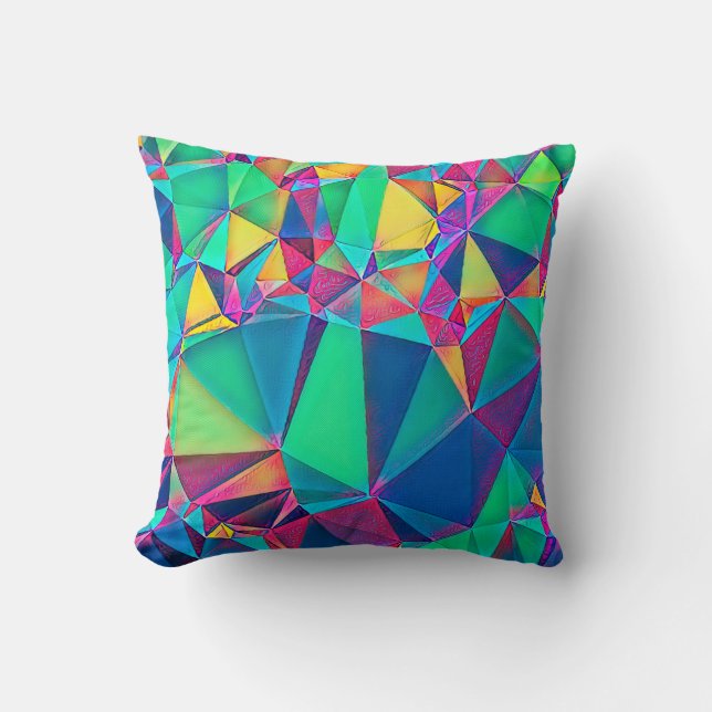 3D illustration. Trendy abstract background. Colou Cushion (Front)