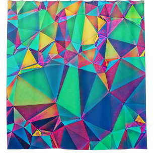 3D illustration. Trendy abstract background. Colou Shower Curtain