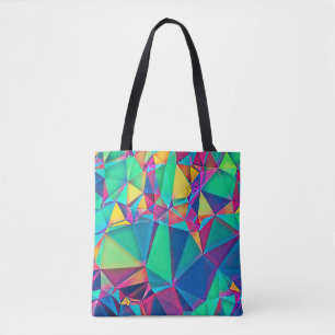 3D illustration. Trendy abstract background. Colou Tote Bag