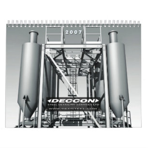 3D INDUSTRIAL FINE ART B&W - DIGITAL ART CALENDAR