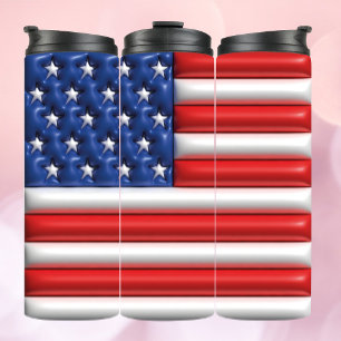3D Inflated Tumbler - American Flag Design      