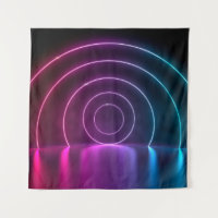 3d ing of ultraviolet circle portal glowing lines